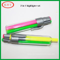 Non Toxic 3 in 1 Multi-color highlighter set